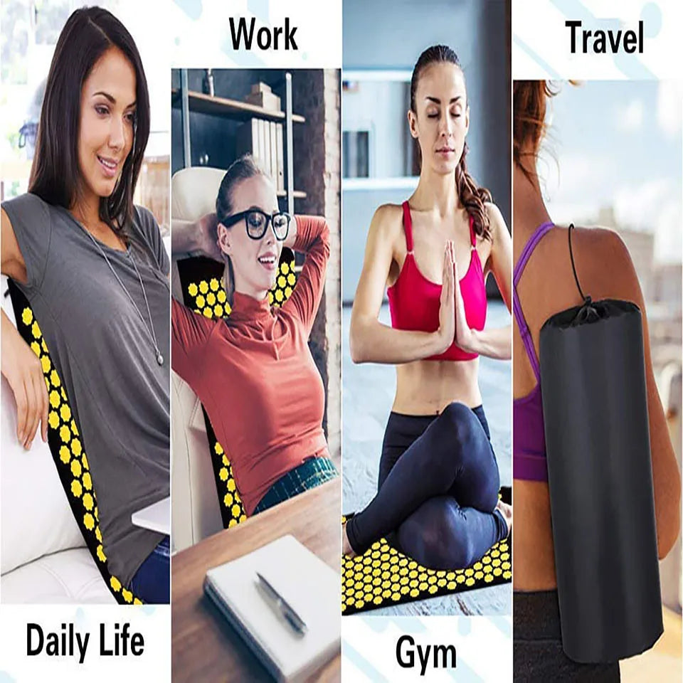 Acupressure Yoga Mat Relieve Stress Back Body Pain Spike Mat