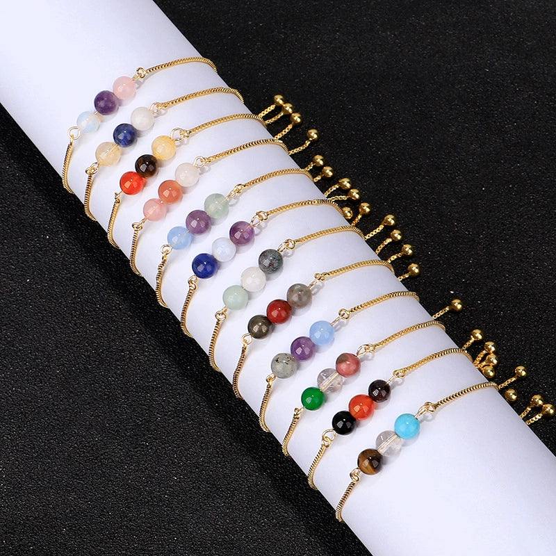 Twelve Constellation Moonstone Combination Color Protection Women's Bracelet