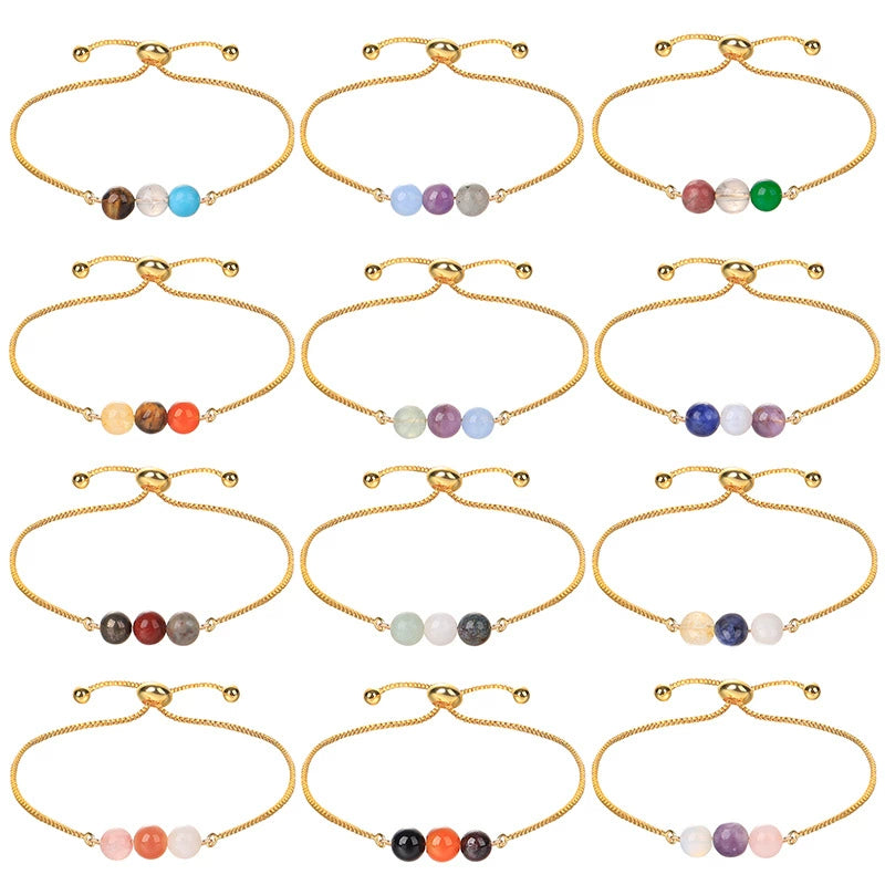Twelve Constellation Moonstone Combination Color Protection Women's Bracelet