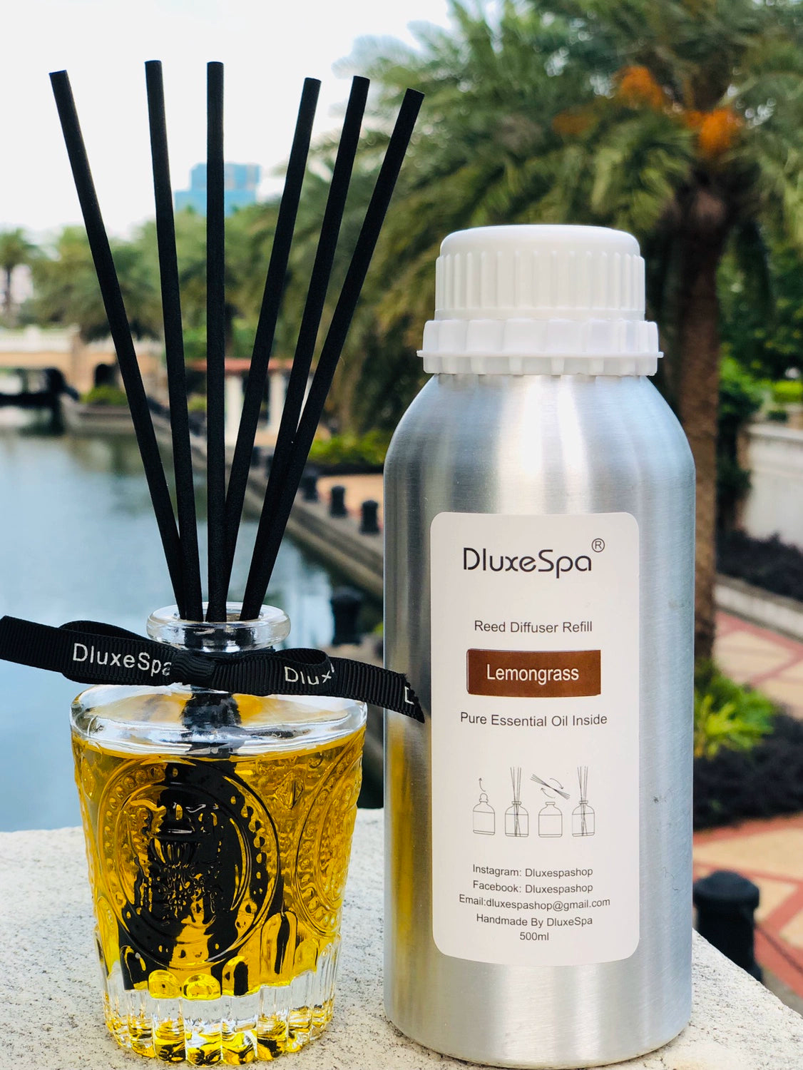 Lemon Grass Thailand Fire-Free Rattan Aromatherapy