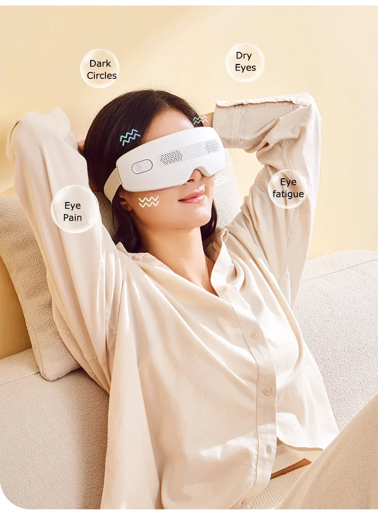 Electric Eye Massager, Acupuncture Point, Vibration Massage Eye Care With Bluetooth Music