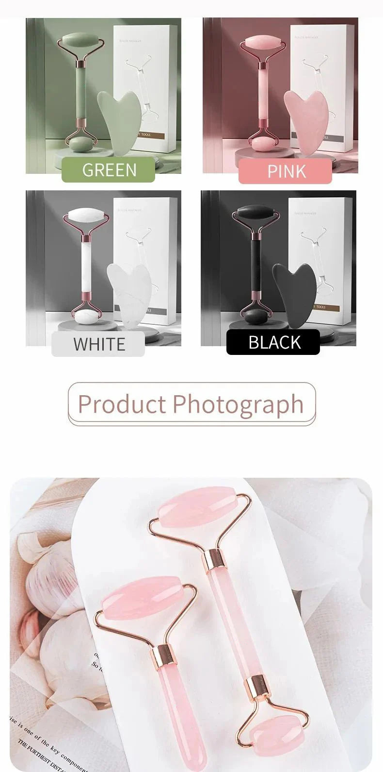 Roller & Gua Sha, Facial Roller Skin Care Tool