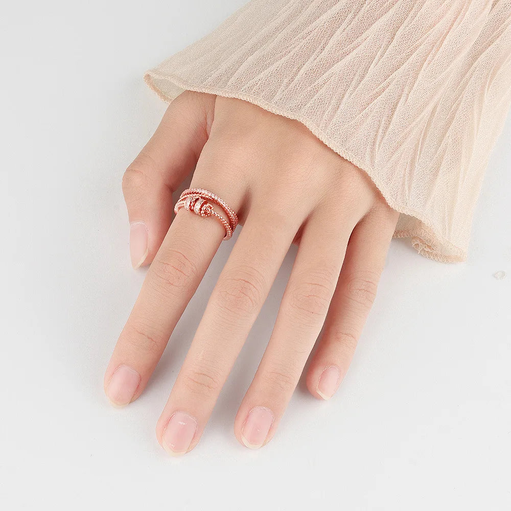 Zircon Beads Cross Fidget Ring With Card for Anxiety Relief