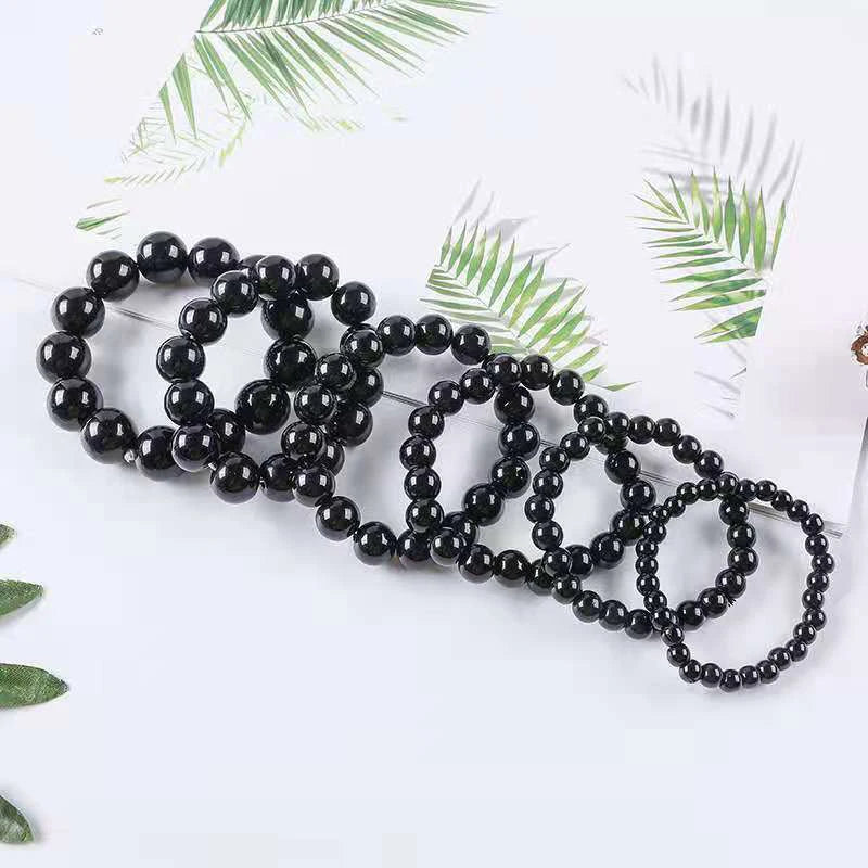 Natural Black Obsidian Stone Bracelet to Relax Anxiety