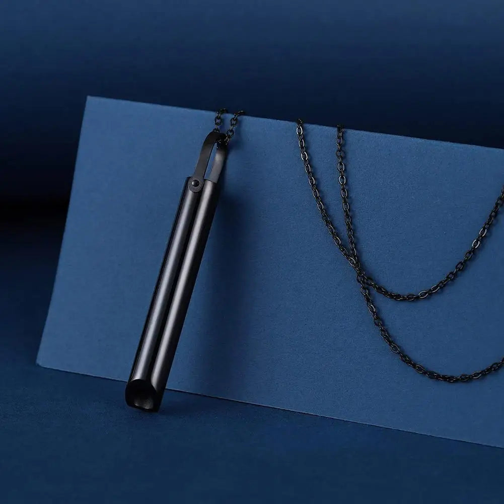 Stainless Steel Mindfulness Breathing Necklace for Anxiety