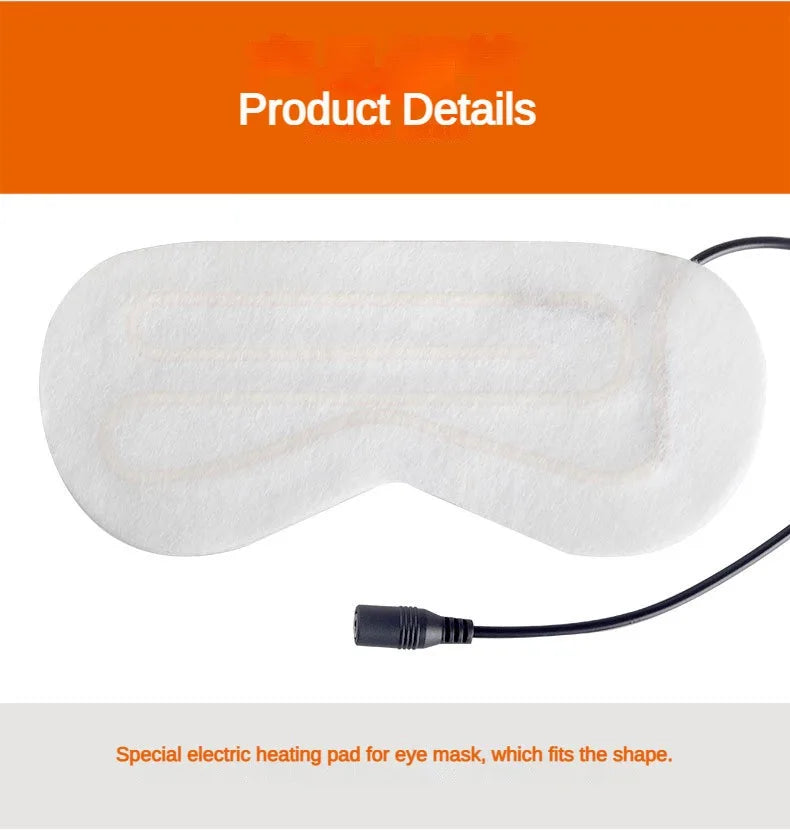 Silk Sleep Mask USB Heated Eye Mask, Hot Steam Compress
