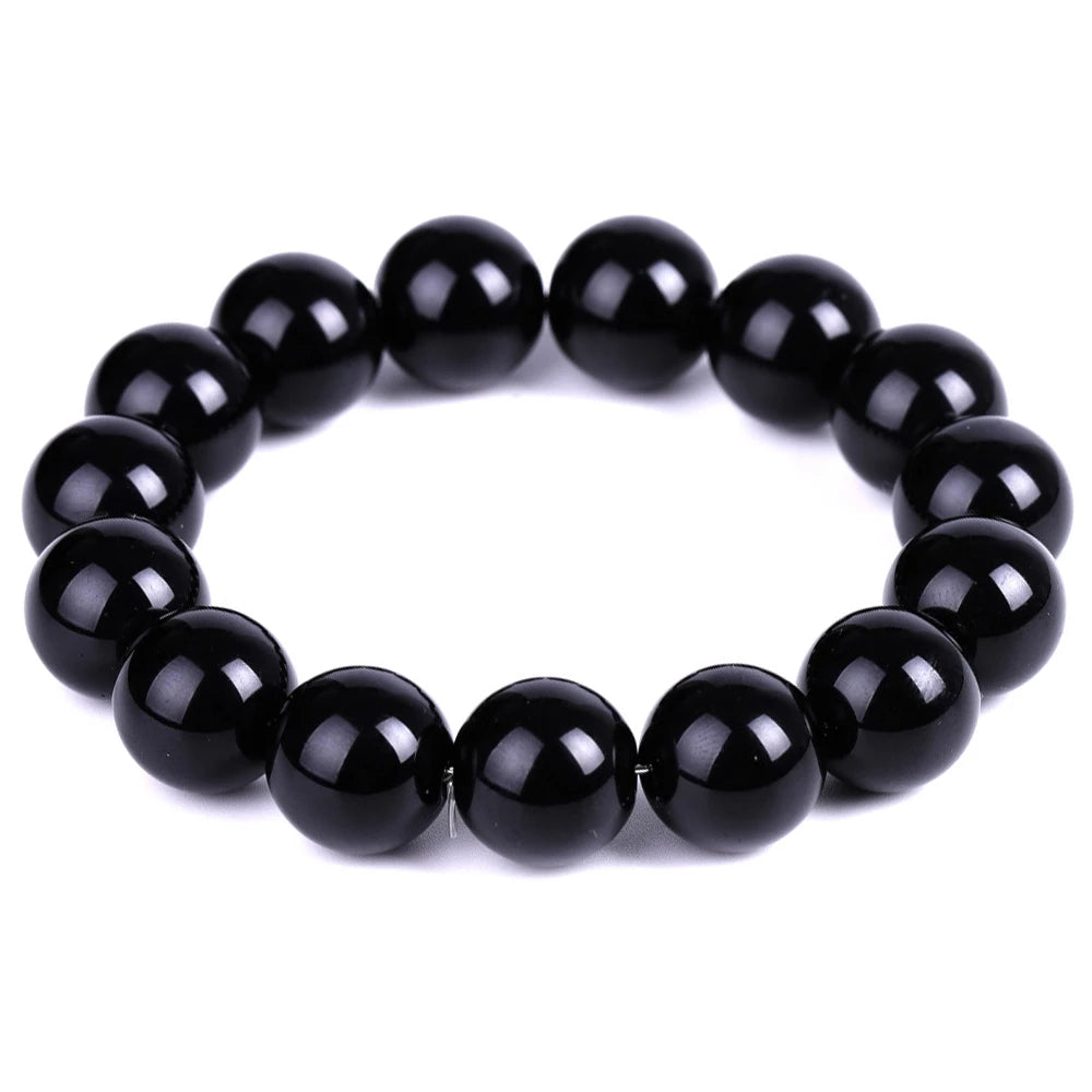 Natural Black Obsidian Stone Bracelet to Relax Anxiety