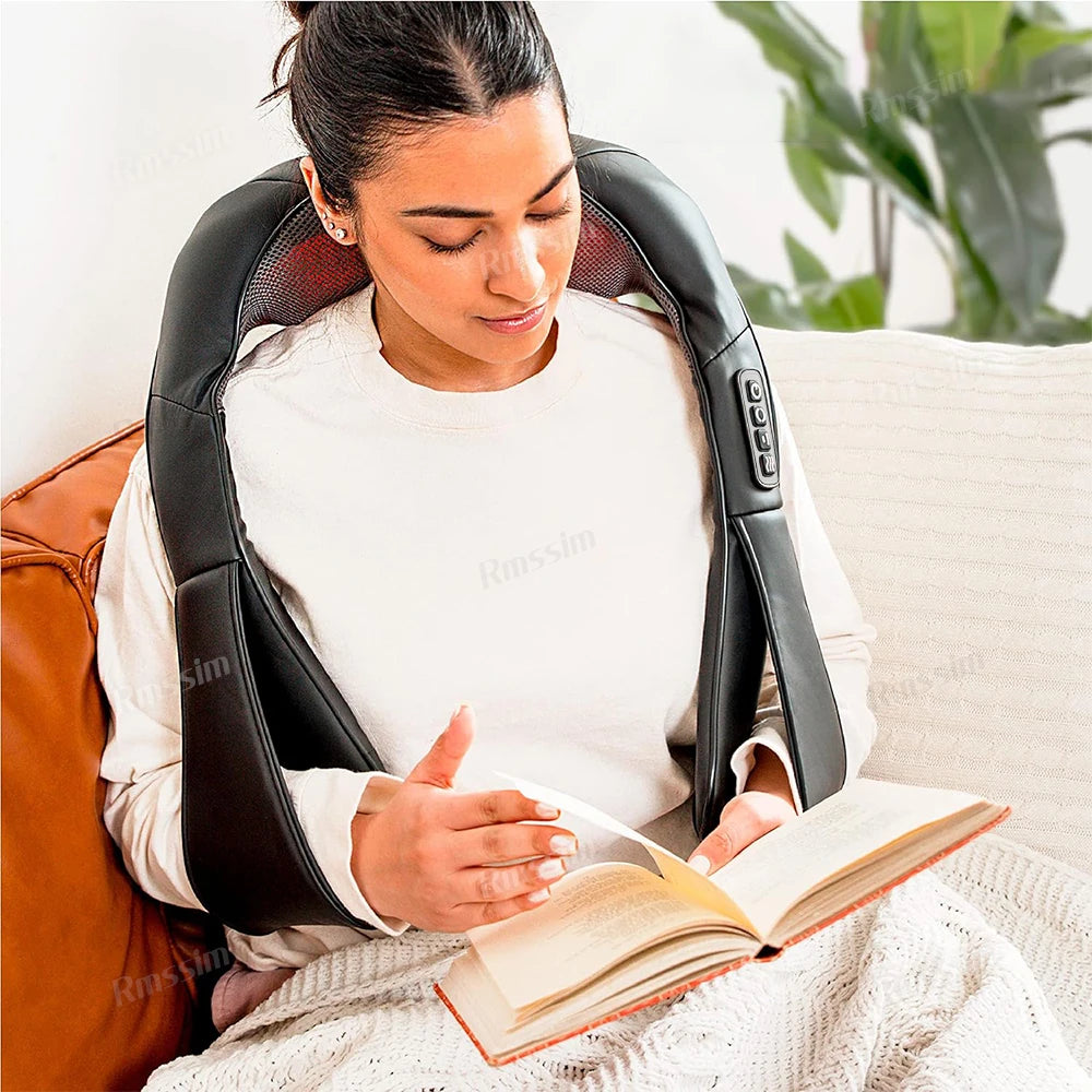 Wireless Shiatsu Neck And Back Massager Neck And Shoulder Kneading Massage Shawl Neck Cervical Relaxing Trapezius Massager