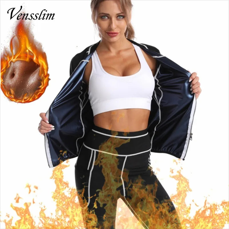 Women White line Shirt Sweat Sauna Pants Body Shapers