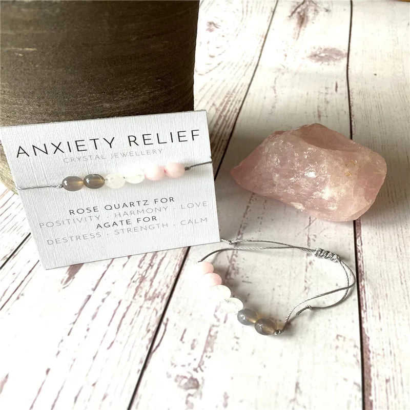 Natural Stone Crystal Charms Bracelets