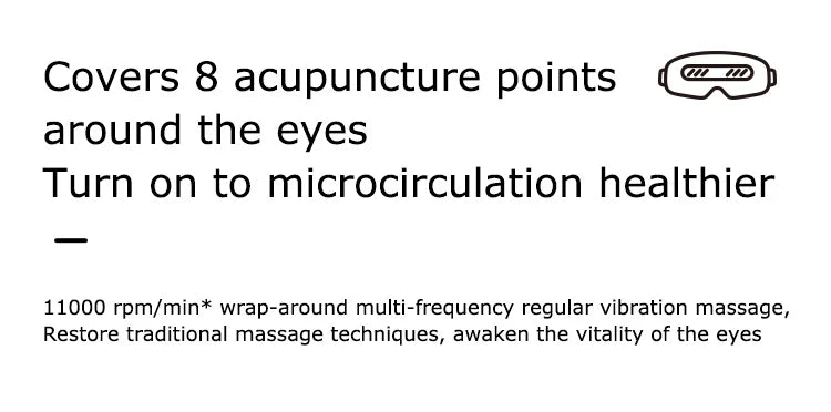 Electric Eye Massager, Acupuncture Point, Vibration Massage Eye Care With Bluetooth Music