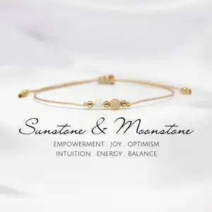 Moonstone and sunstone bracelet