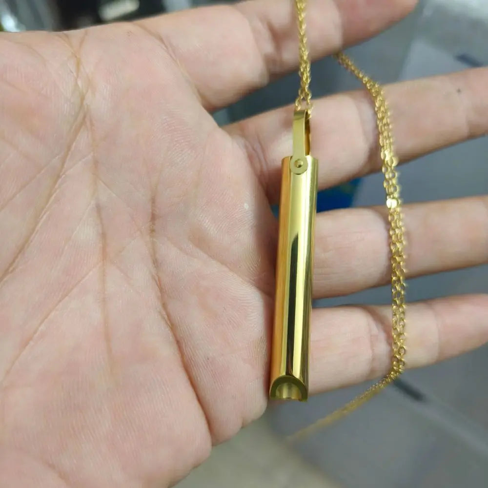 Breathing Necklace Stainless Steel Pendant