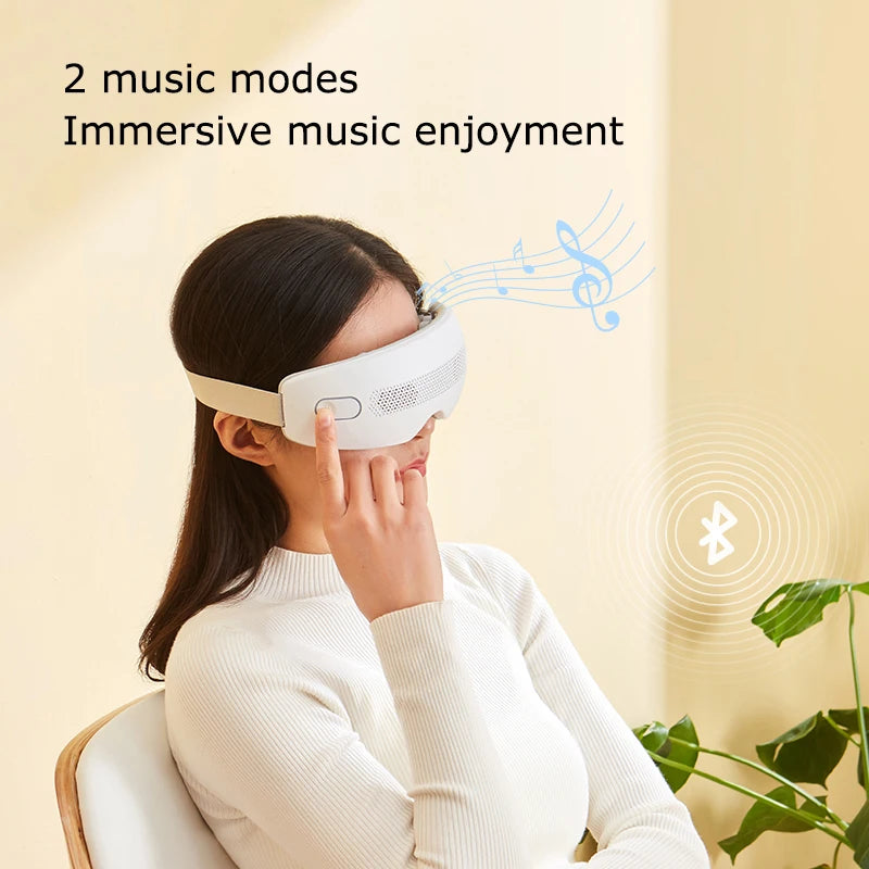 Electric Eye Massager, Acupuncture Point, Vibration Massage Eye Care With Bluetooth Music