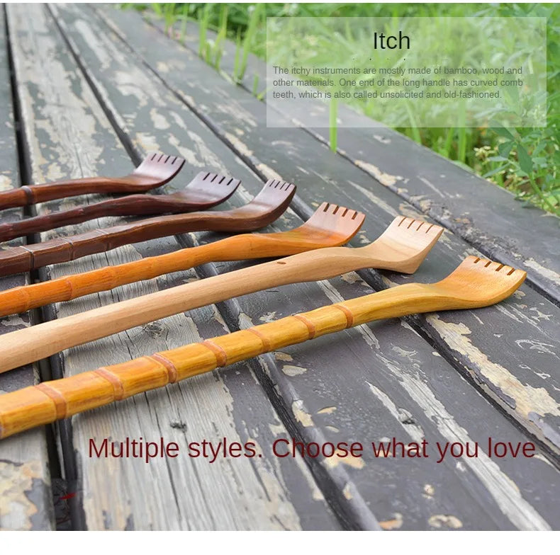 Long Handle Wooden Back Scratcher Massager