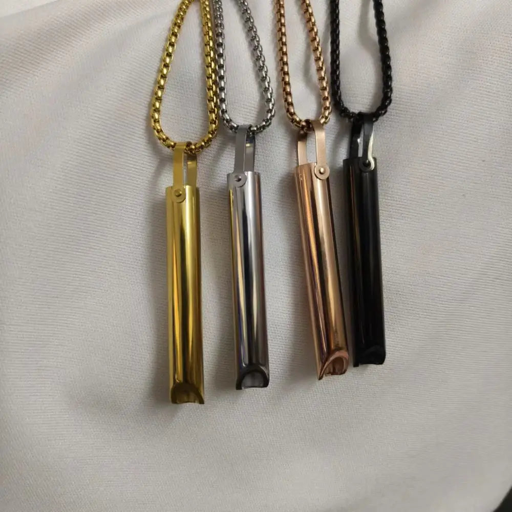 Breathing Necklace Stainless Steel Pendant