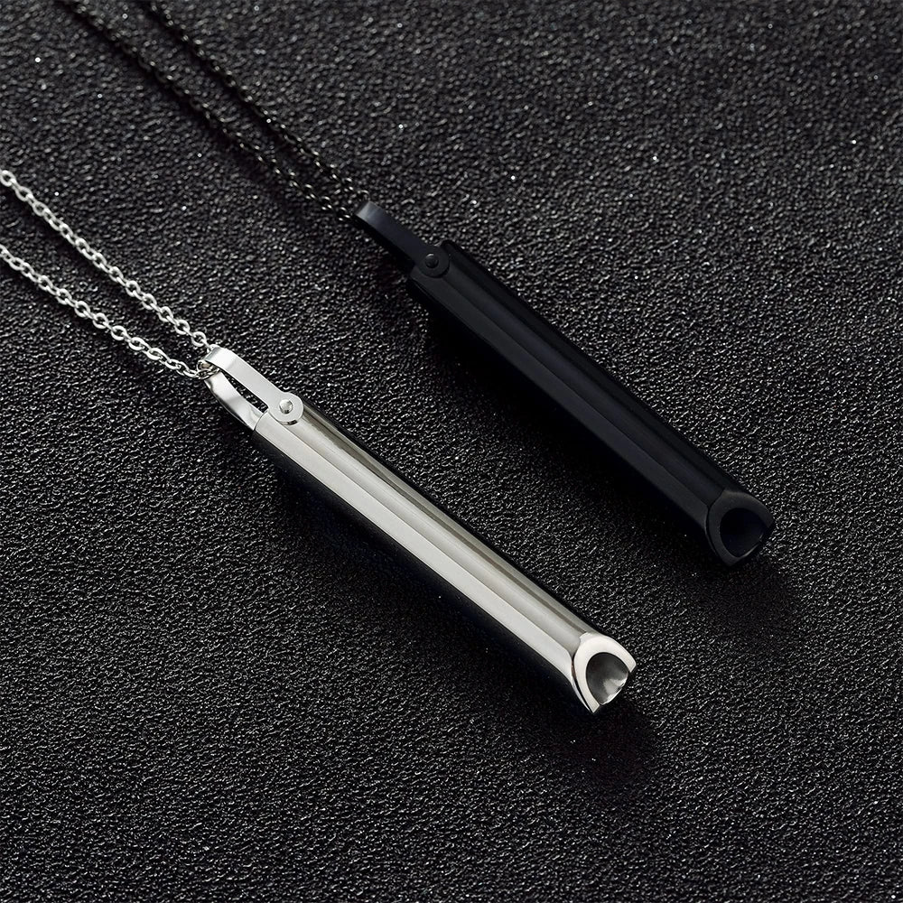 Breathing Necklace Stainless Steel Pendant
