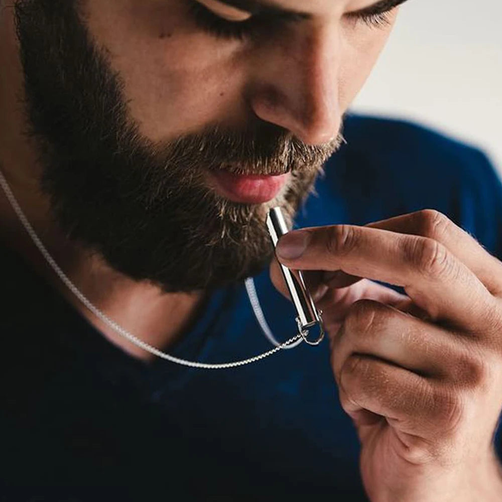 Breathing Necklace Stainless Steel Pendant