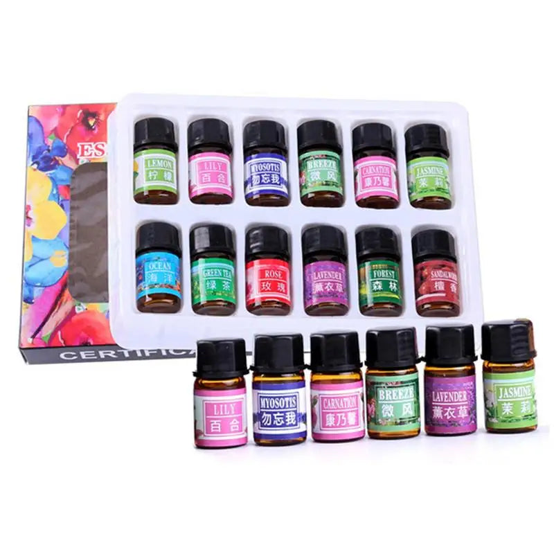 Essential Oil Set 12-bottle 3ML/0.13oz For Diffuser Humidifier