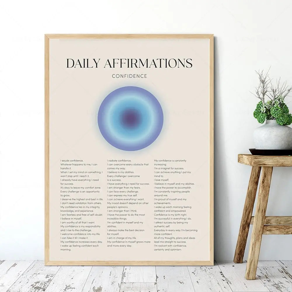 Daily Affirmation Quotes Wall Art