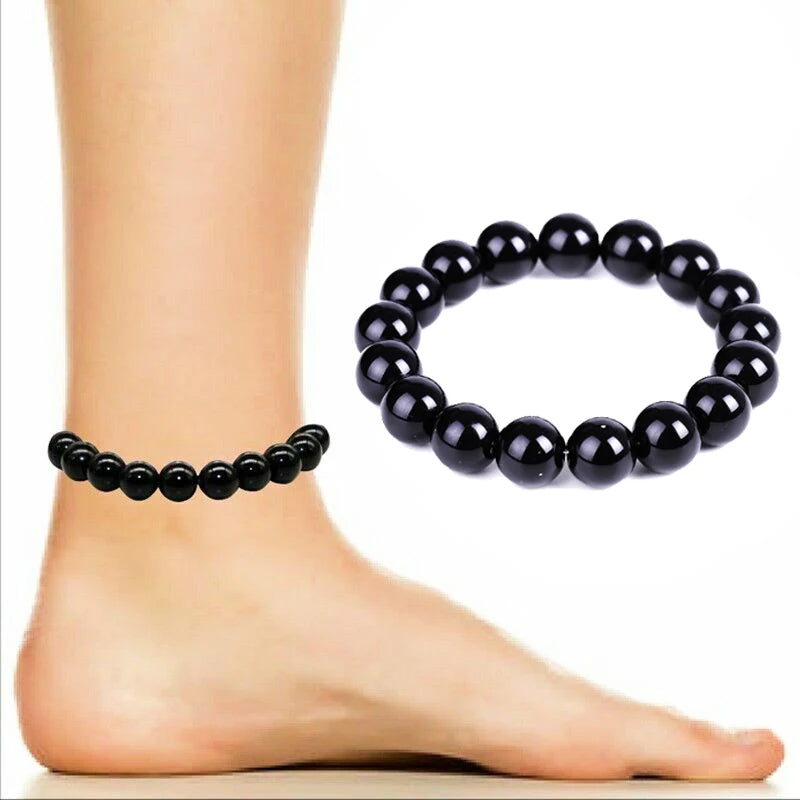 Natural Black Obsidian Stone Bracelet to Relax Anxiety