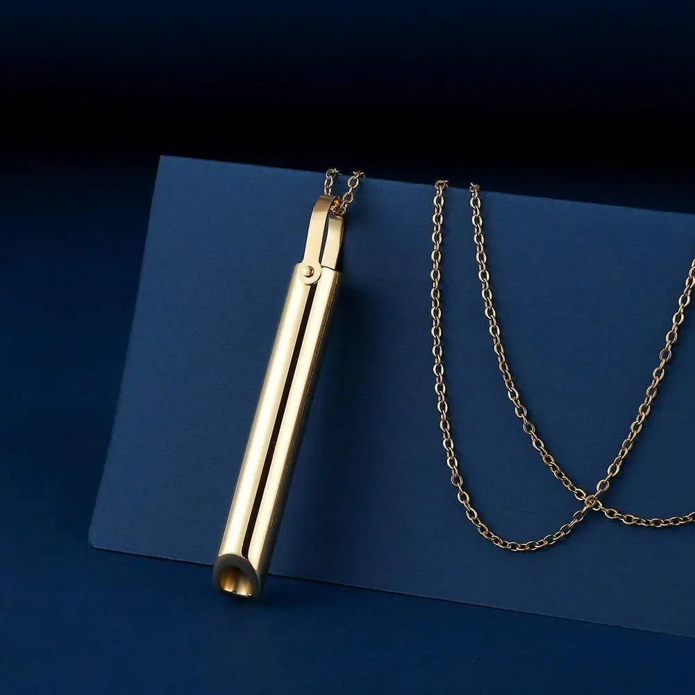 Stainless Steel Mindfulness Breathing Necklace for Anxiety
