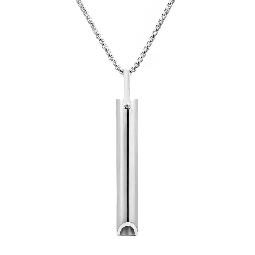 Stainless Steel Mindfulness Breathing Necklace for Anxiety