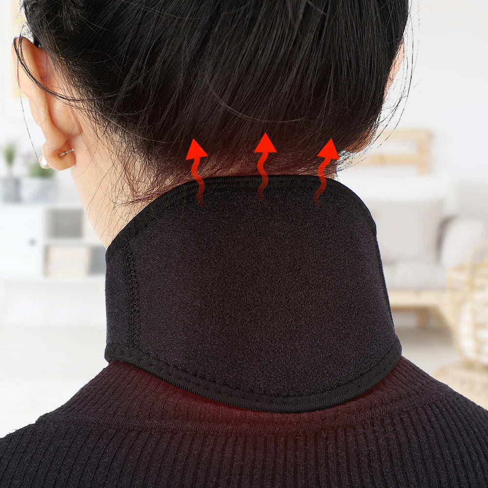 Tourmaline Magnetic Therapy Neck Brace Belt Pain Relief Massage Cervical Vertebra Protection Support Self-Heating Neck Care Belt