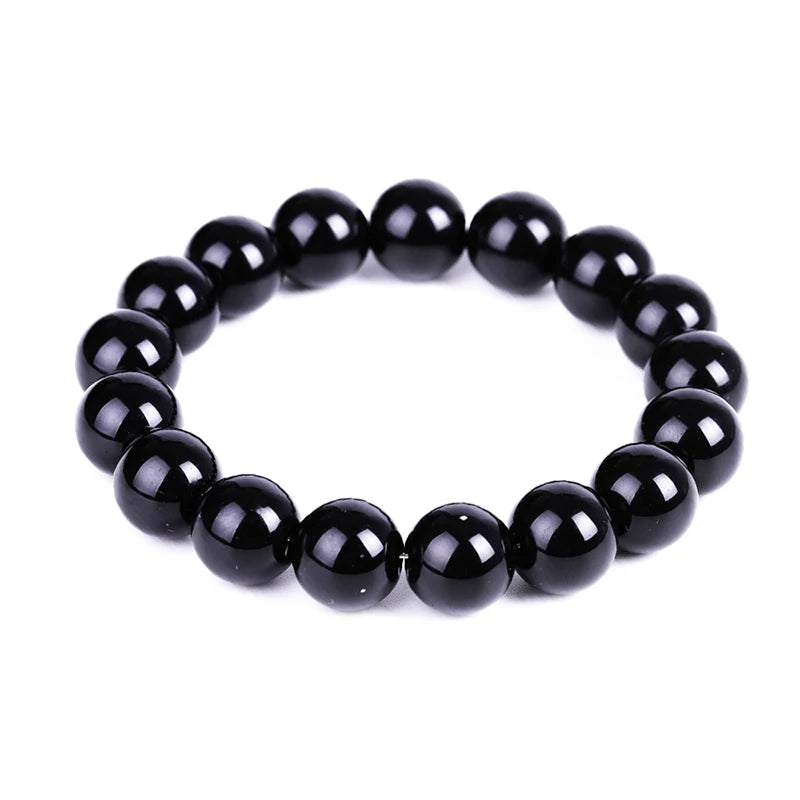 Natural Black Obsidian Stone Bracelet to Relax Anxiety