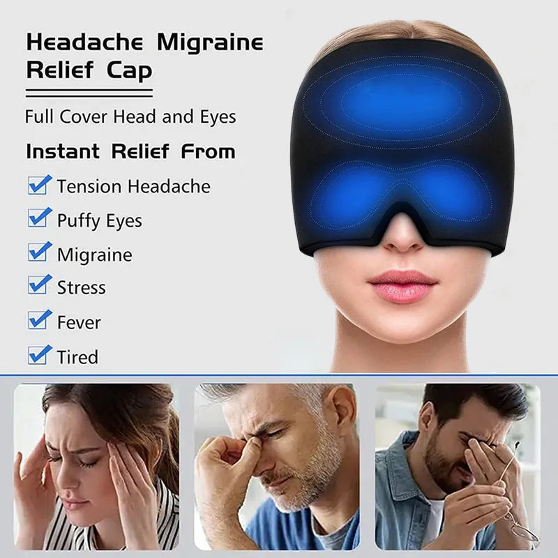 Gel Ice Headache Migraine Relief Hat