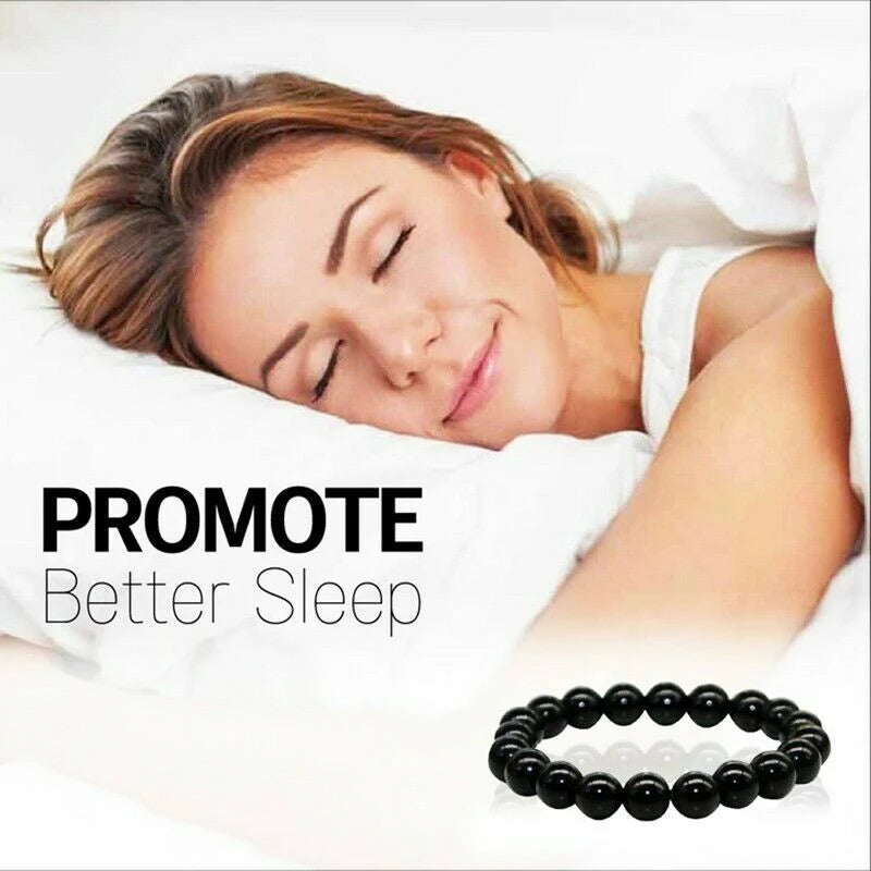 Natural Black Obsidian Stone Bracelet to Relax Anxiety