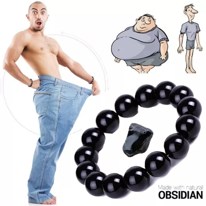 Natural Black Obsidian Stone Bracelet to Relax Anxiety