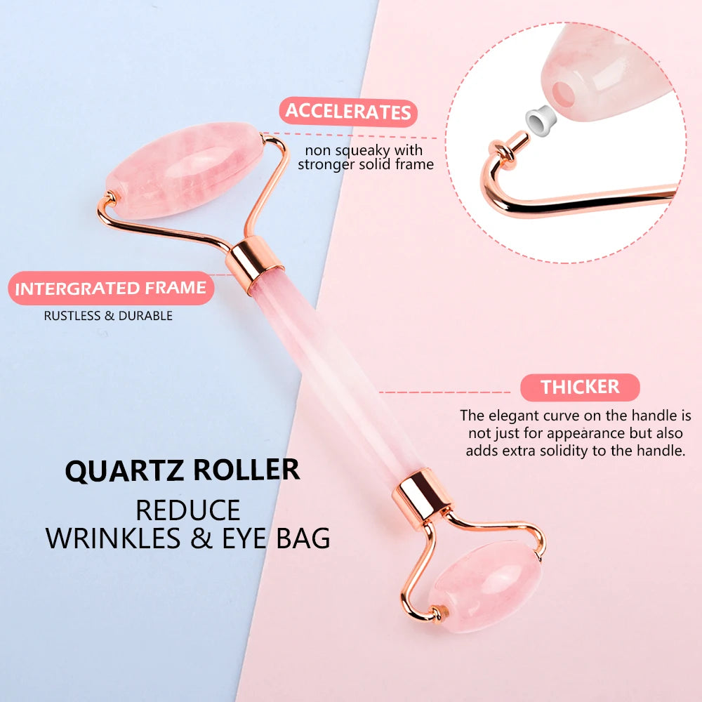 Natural Facial Massager Face Roller, Jade Stone Roller