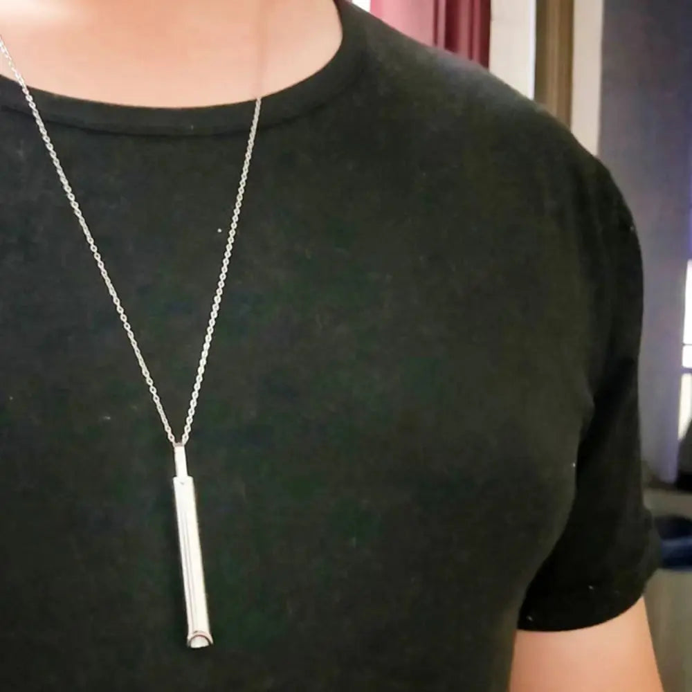 Breathing Necklace Stainless Steel Pendant