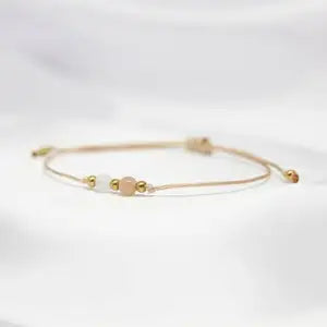 Moonstone and sunstone bracelet