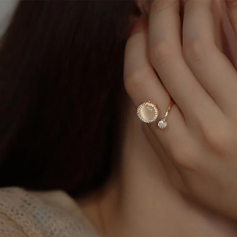 Korea Opal Rotating Anxiety Rings