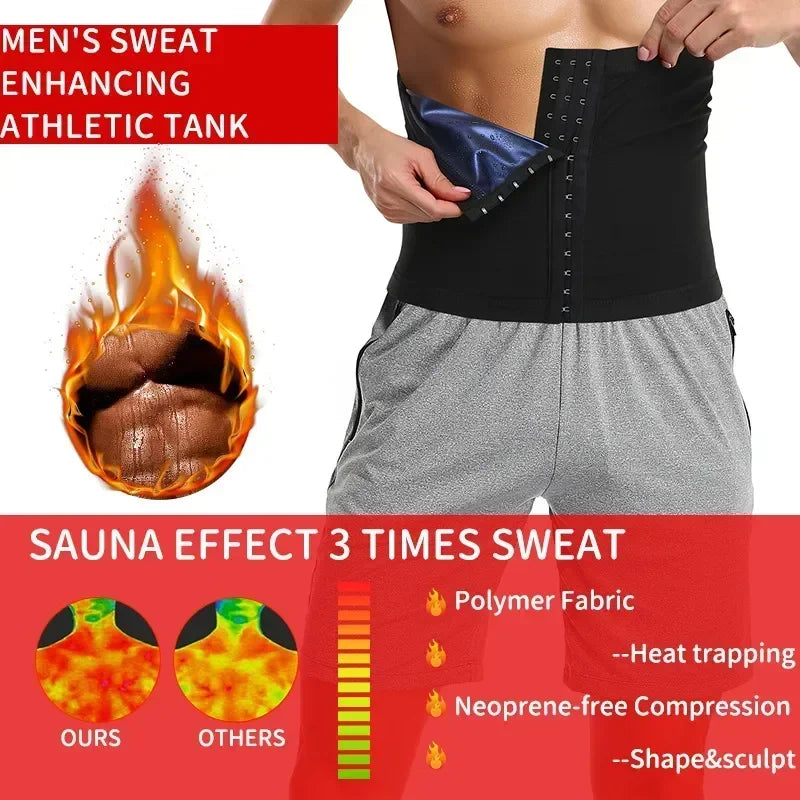 Waist Control Shaper Girdle Shapewear Corset Sweat Tummy Workout Sauna Thermo Abdomen Fat Men Gym Slimming Trainer Burning Belt