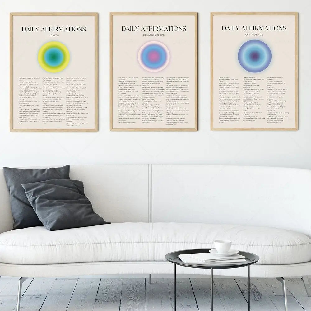 Daily Affirmation Quotes Wall Art