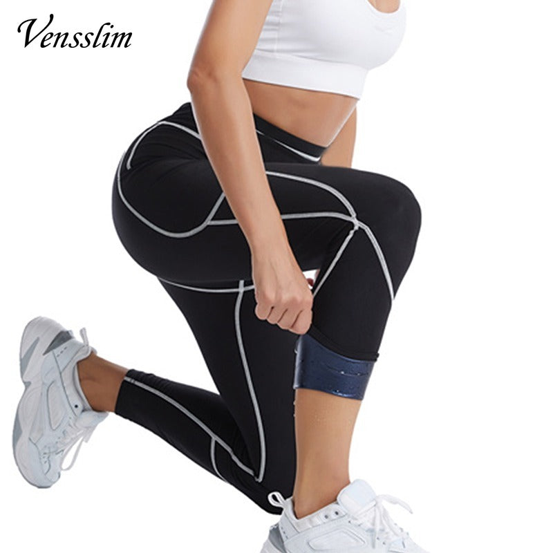 Women White line Shirt Sweat Sauna Pants Body Shapers