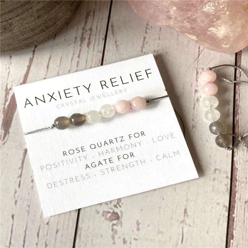 Natural Stone Crystal Charms Bracelets