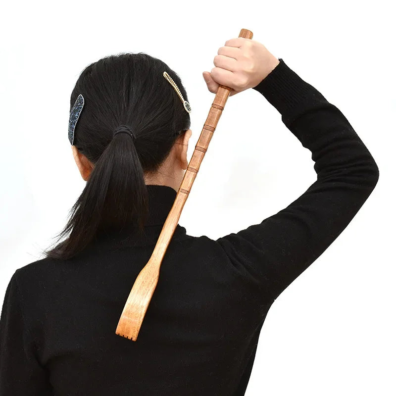 Long Handle Wooden Back Scratcher Massager