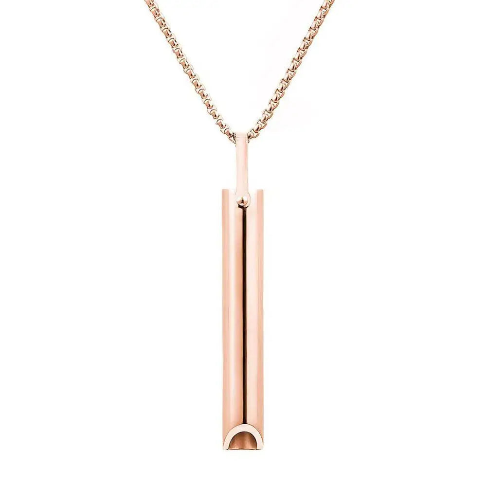 Stainless Steel Mindfulness Breathing Necklace for Anxiety