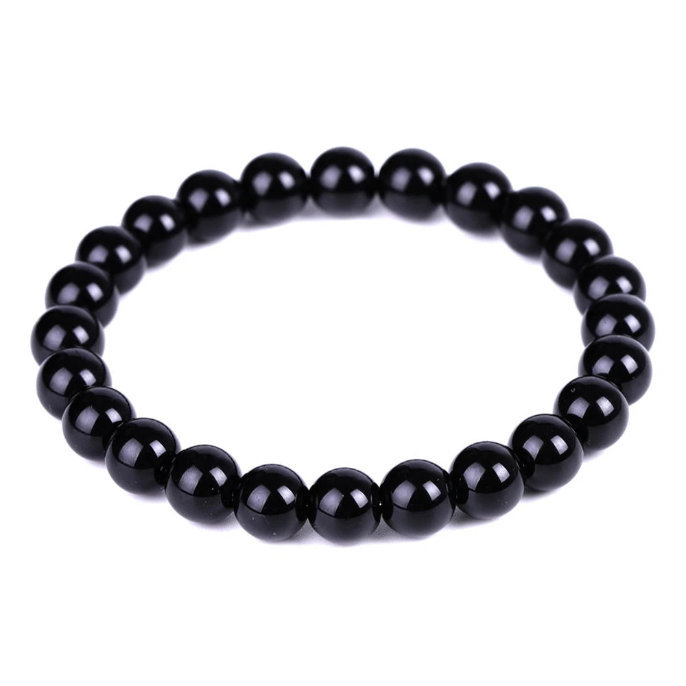 Natural Black Obsidian Stone Bracelet to Relax Anxiety