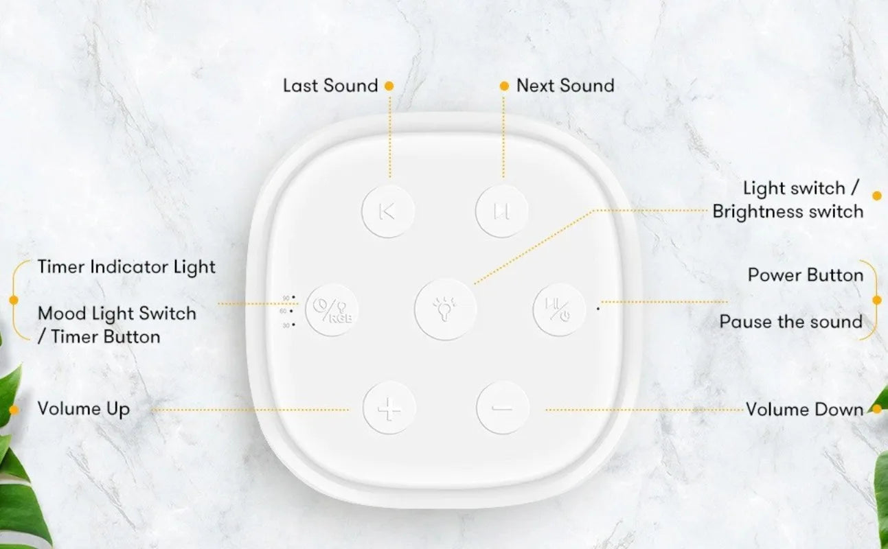 Sleep Aid Device Night Light White Noise
