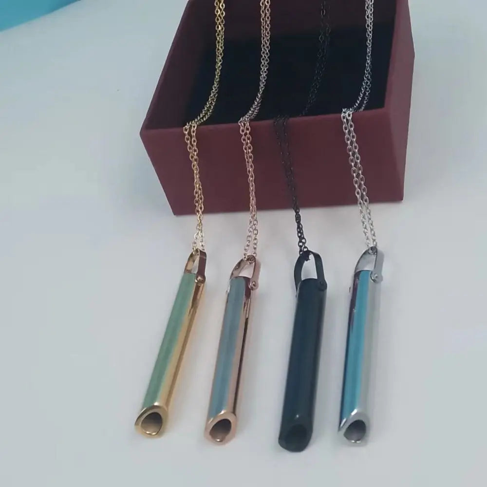 Breathing Necklace Stainless Steel Pendant