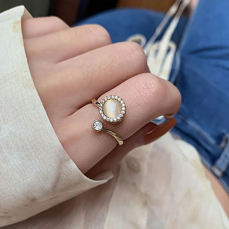 Korea Opal Rotating Anxiety Rings