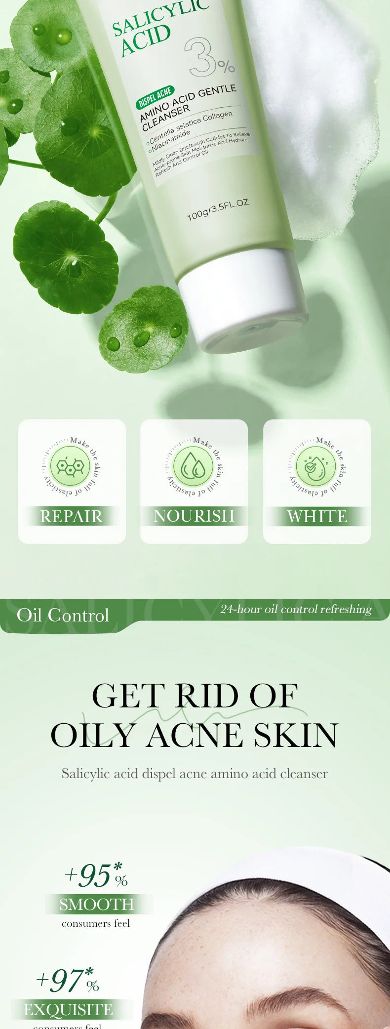 SADOER Salicylic Acid Facial Cleanser
