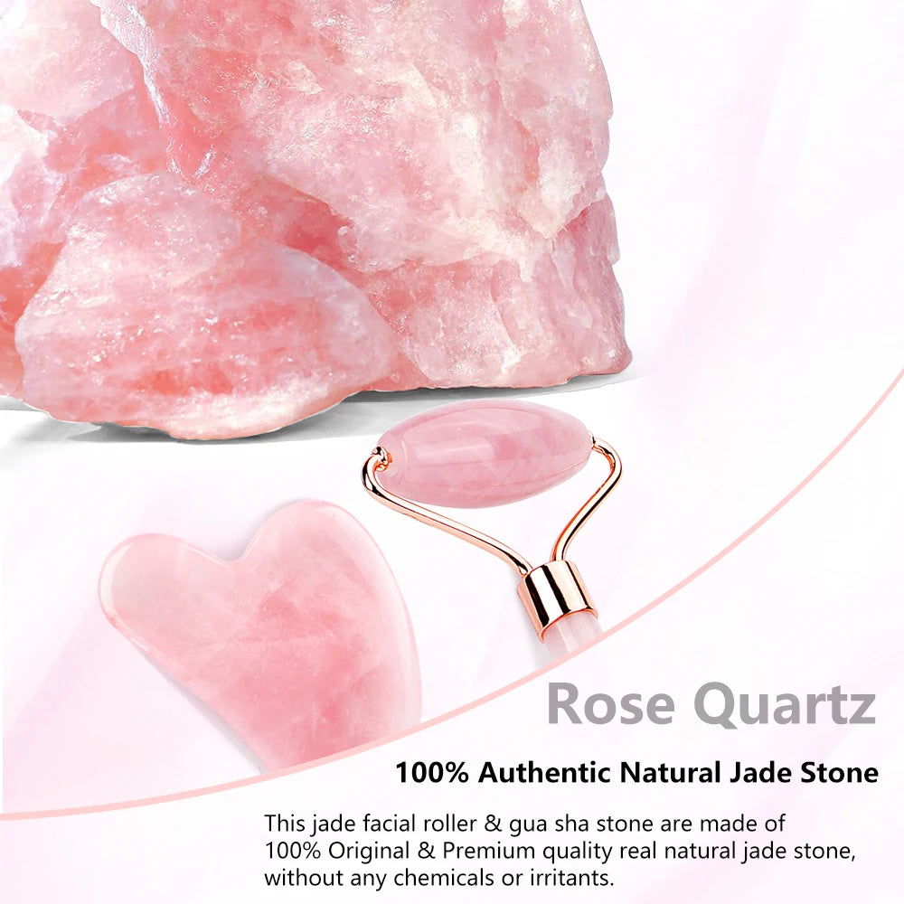 Natural Facial Massager Face Roller, Jade Stone Roller
