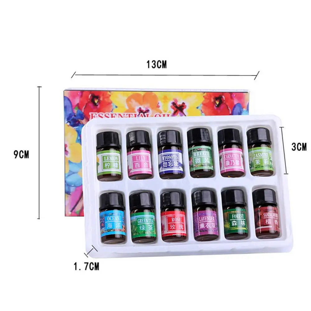 Essential Oil Set 12-bottle 3ML/0.13oz For Diffuser Humidifier