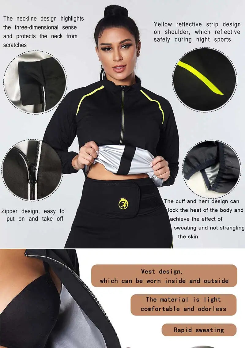 Women Sauna Jacket for Weight Loss